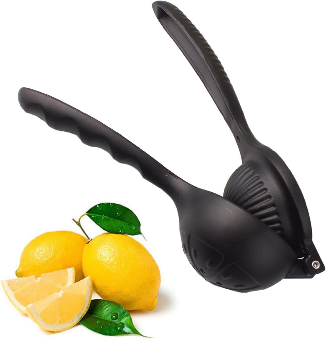 Orret Home Döküm Limon Sıkacağı Limon Presi Büyük Boy 24cm, Siyah Metal Limon Sıkacağı, Döküm Naranciye Sıkacağı