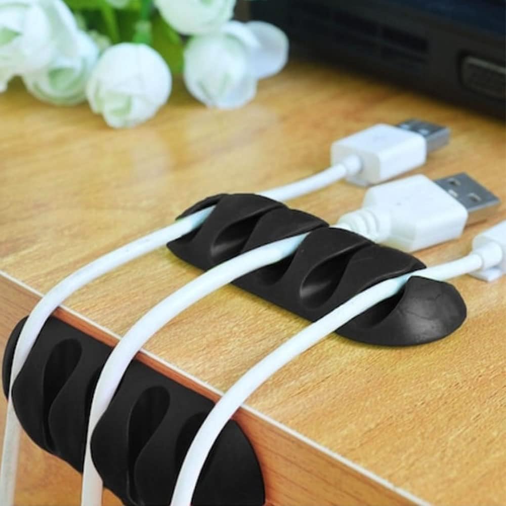 Orret Home 3 Adet 5 Kanallı Kablo Tutucu Sabitleyici Kablo Sabitleyici Mouse Kablosu, Şarj kablosu