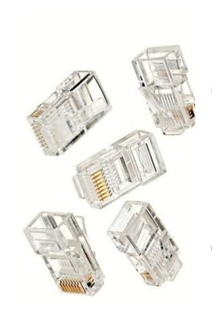 usin 10 Adet Cat5 Cat6 Rj45 8P8C Jack Ethernet İnternet Modem Kablosu Soketi Network Uç (10 Adet)