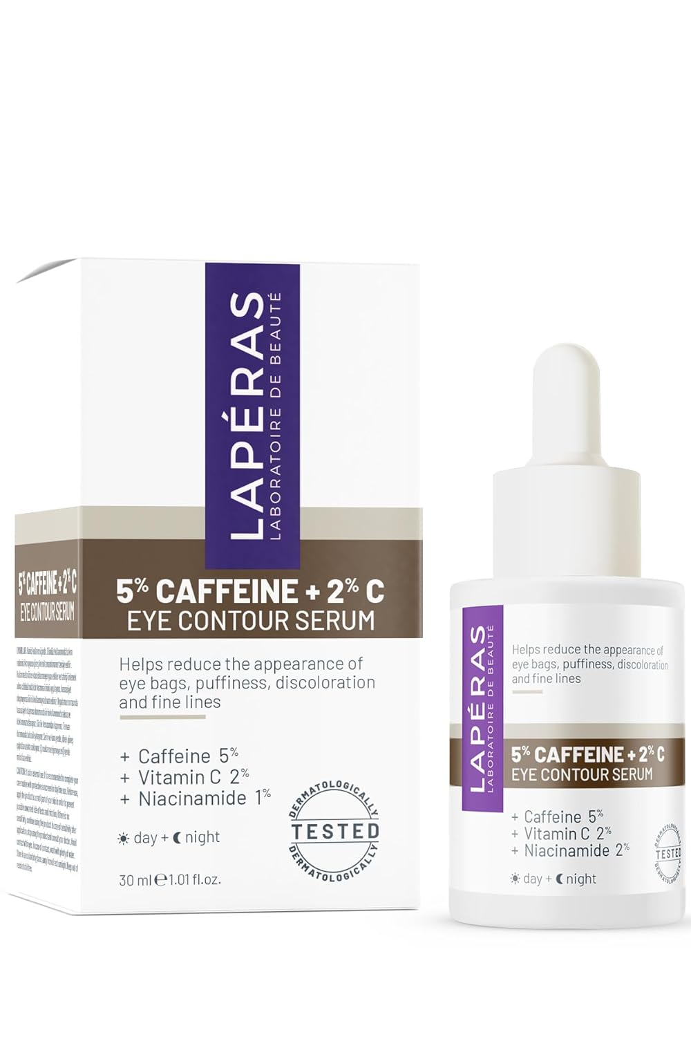Lapéras 5% Caffein 2% Vitamin C Under Eye Serum, Aydınlatıcı Göz Serumu, 30 ml