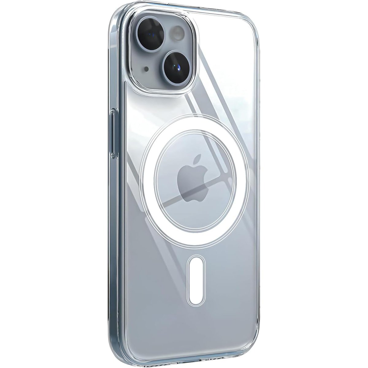 Minesk iPhone 15 için Magsafe ile Uyumlu Şeffaf Kılıf Kristal Berraklığında Materyal Polikarbonat Arka Kısım ve Silikon Kenarlar Wireless Kablosuz Şarj Destekli Kılıf Kapak (15)
