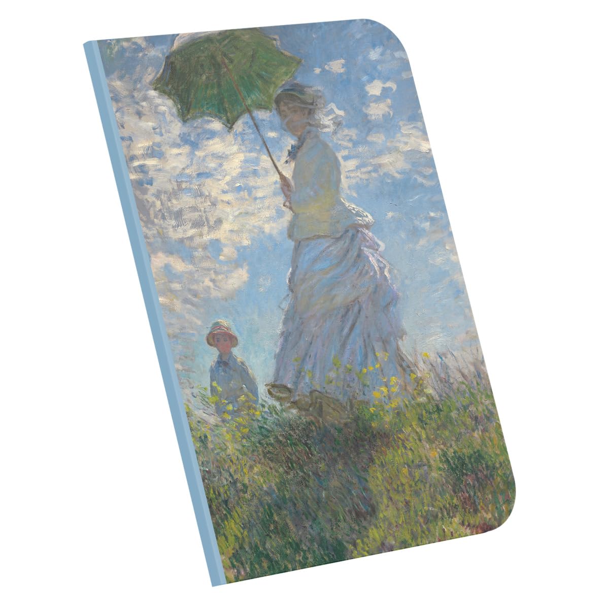 Retronote Madam Monet And Her Son, Claude Monet 1875, A4 Defter X, Çizgisiz, Toplam 64 Sayfa, Tel Dikiş, Esnek Kapak, Oval Kenar, Tuval Doku, 60 gram, Sarı Krem Renk, 21x29,7x0,5cm