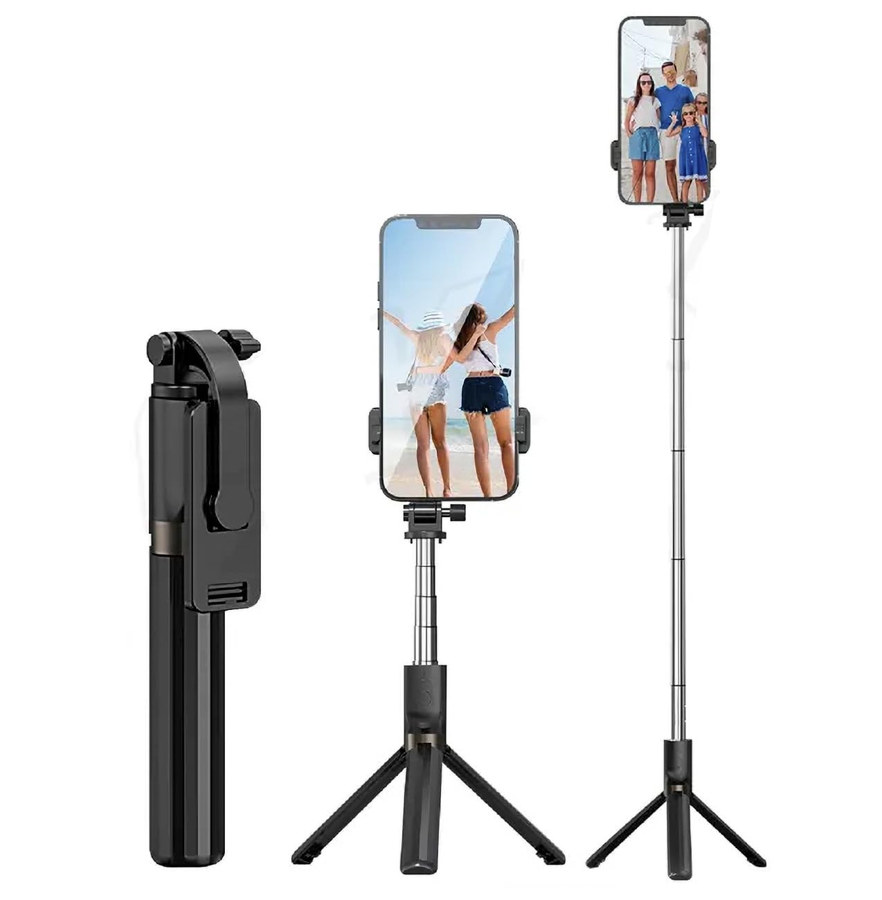 Coverzone Akıllı Telefonlar İçin Tripod Ultra Hafif 360 Derece Dönebilen Başlık Android ve iPhone ile Uyumlu Katlanabilir Video Kaydı için Sabitleyici G5 (Model G5)