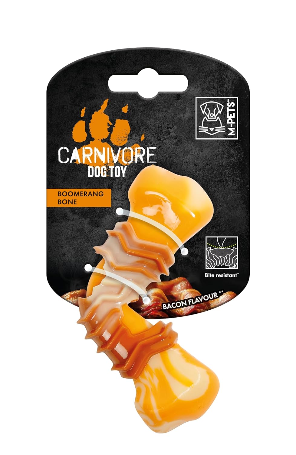 M-Pets Carnivore Dog Toy Boomerang Bone Pastırma Aromalı