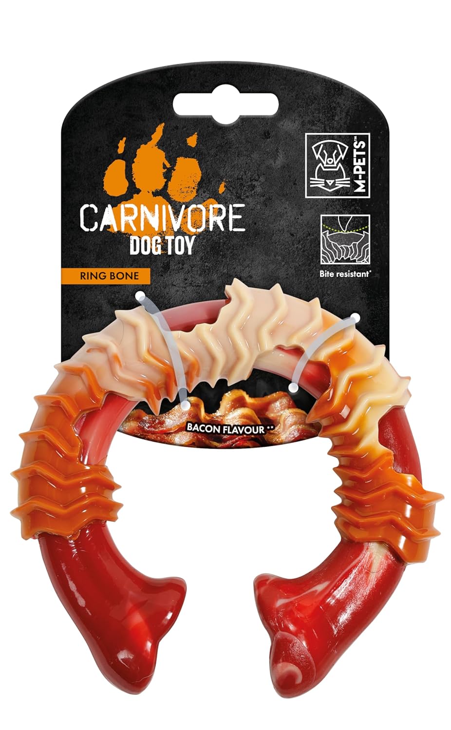 M-PETS CARNIVORE DOG TOY RING BONE PASTIRMA AROMALI