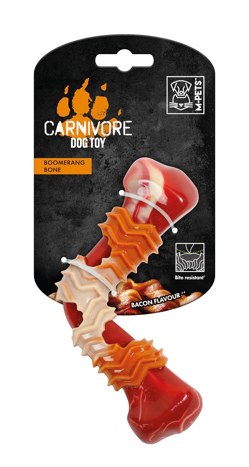 M-Pets Carnivore Dog Toy Boomerang Bone Pastırma Aromalı