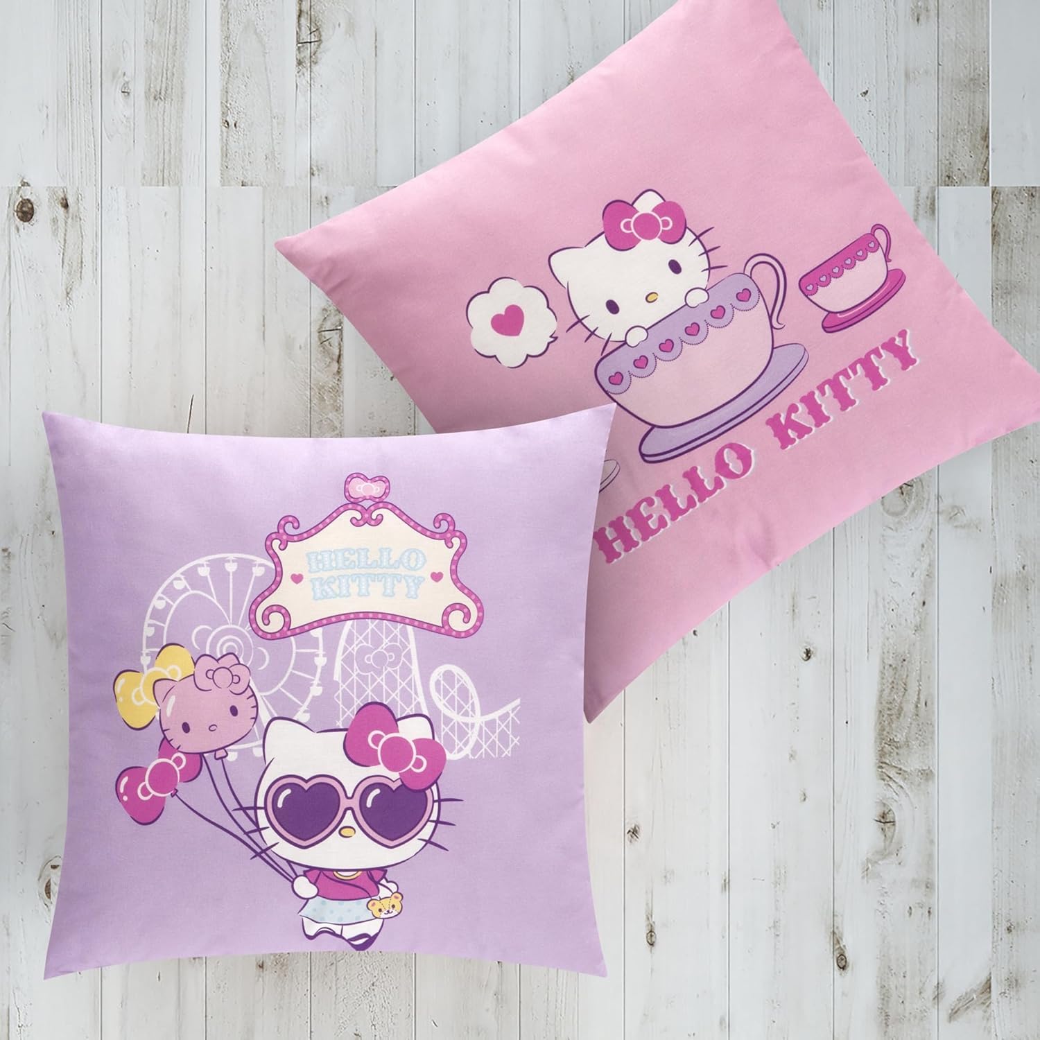 TAÇ Hello Kitty Funny Desenli Pamuk Kırlent, Çok Renkli, 40x40 cm