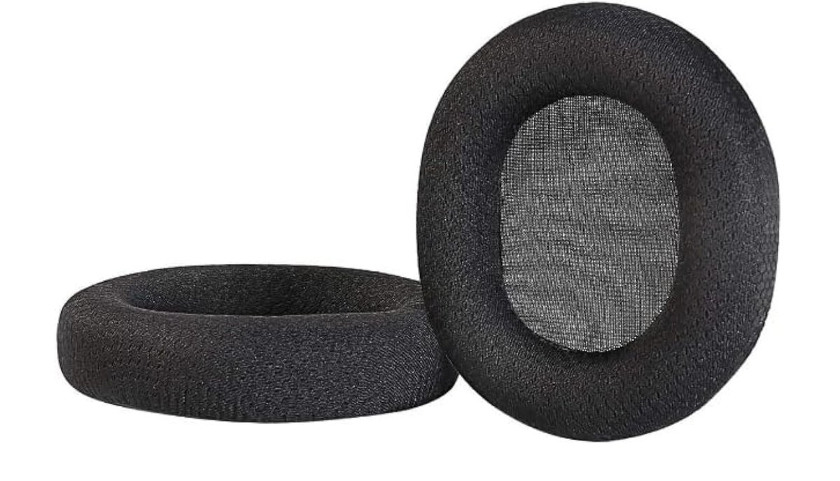 Steelseries Arctis 7/Arctis 5/Arctis 3/Arctis 1/ Arctis Pro Kayıpsız Kablosuz Oyun Kulaklığı, Yumuşak Hafızalı Sünger ve Nefes Alabilir Örgü Kumaş Kulak Pedleri Minder (Siyah)