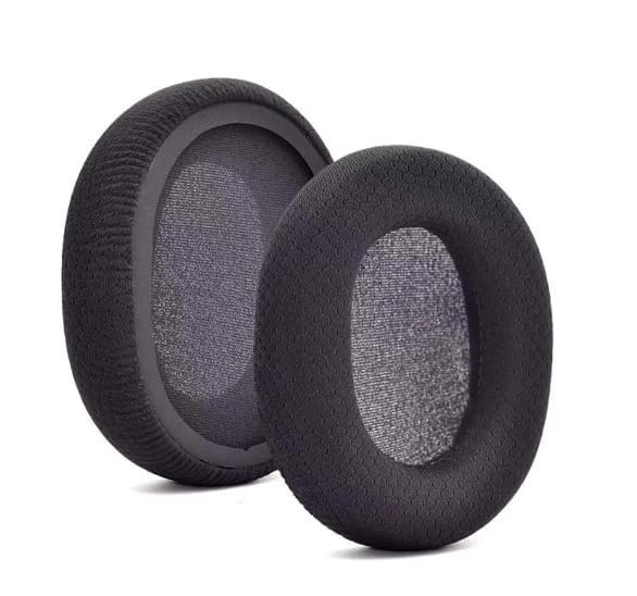 Steelseries Arctis 7/Arctis 5/Arctis 3/Arctis 1/ Arctis Pro Kayıpsız Kablosuz Oyun Kulaklığı, Yumuşak Hafızalı Sünger ve Nefes Alabilir Örgü Kumaş Kulak Pedleri Minder (Siyah)