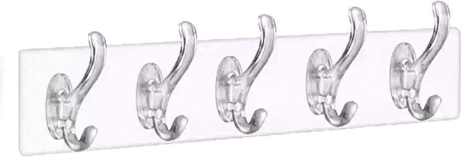 Orret Home Şeffaf Duvar Askısı 5'li Iz Bırakmayan Güçlü Yapışkanlı Banyo Mutfak Düzenleyici Kanca Askılık