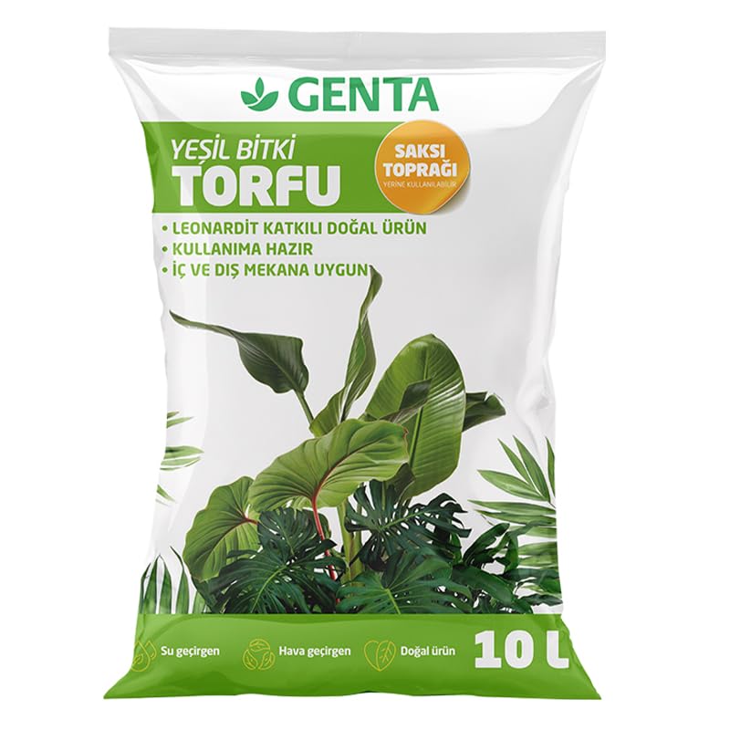 Genta Yeşil Yapraklı Bitkiler İçin Torf Toprak 10 Lt