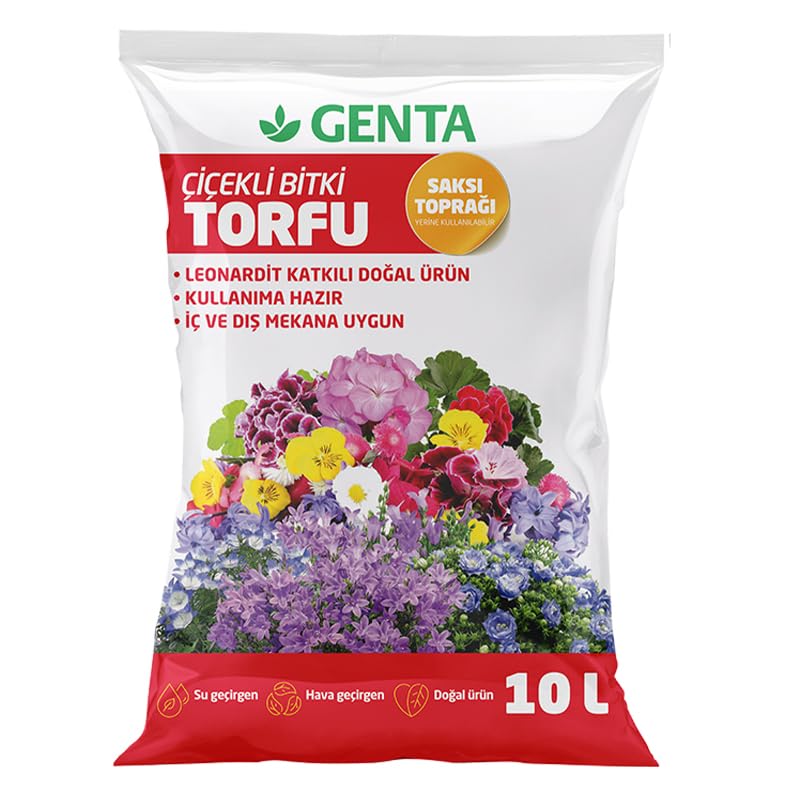 Genta Çiçekli Bitkiler İçin Saksı Toprağı 10 Lt