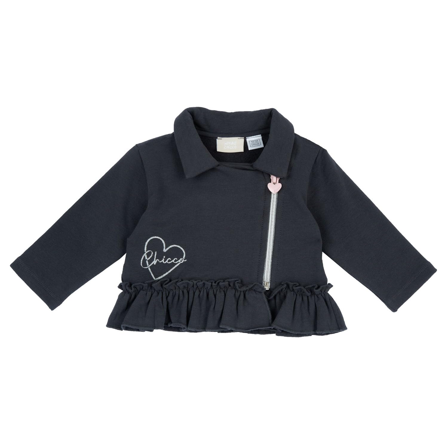 Chicco Kız Bebek Hırka, Gri, 9 Ay