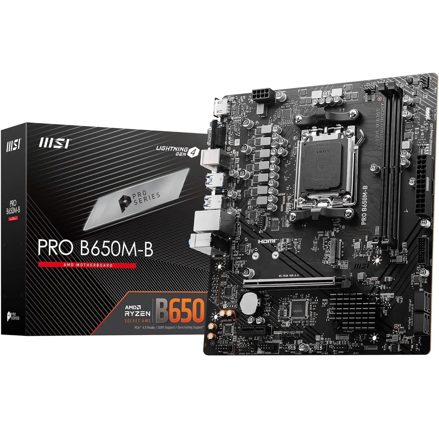 MSI PRO B650M-B DDR5 AMD B650 AM5 Soket DDR5 6800+(OC) MHz mATX Anakart