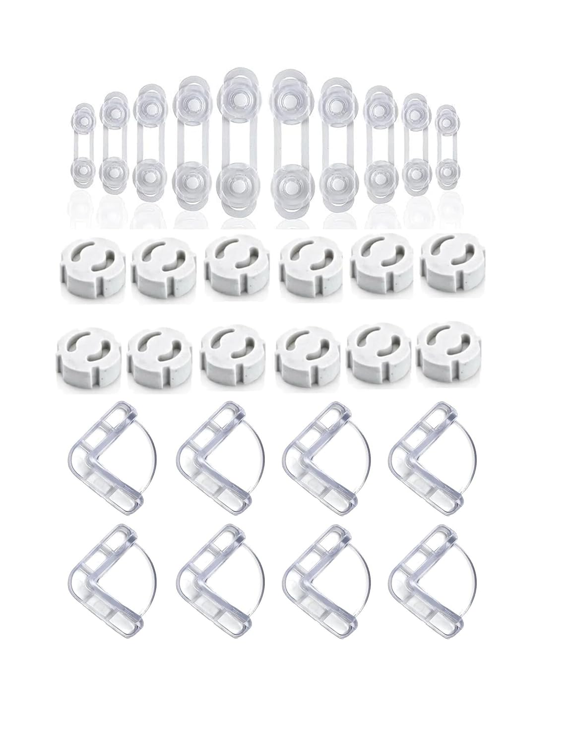 YUNHAN Çocuklar İçin Dolap Çekmece Köşe Koruma Kilidi Seti (6)