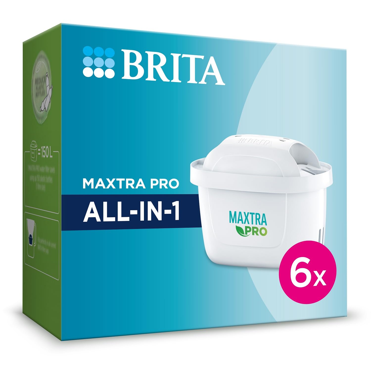 BRITA MAXTRA PRO All-In-1 Yedek Su Arıtma Filtresi, 6’lı