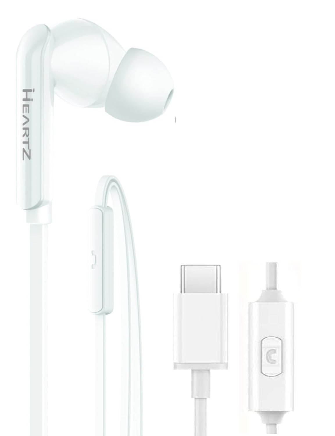 HEARTZ TYPE C KULAK İÇİ KULAKLIK İPHONE 15 15 PLUS 15PRO 15PROMAX 16 16 PLUS 16 PRO 16 PROMAX SAMSUNG XİAOMİ, HUAWEİ UYUMLU, TAK ÇALIŞTIR, TYPE C BLUETOOTH GEREKTİRMEZ !!! MÜKEMMEL SES TC21 BEYAZ