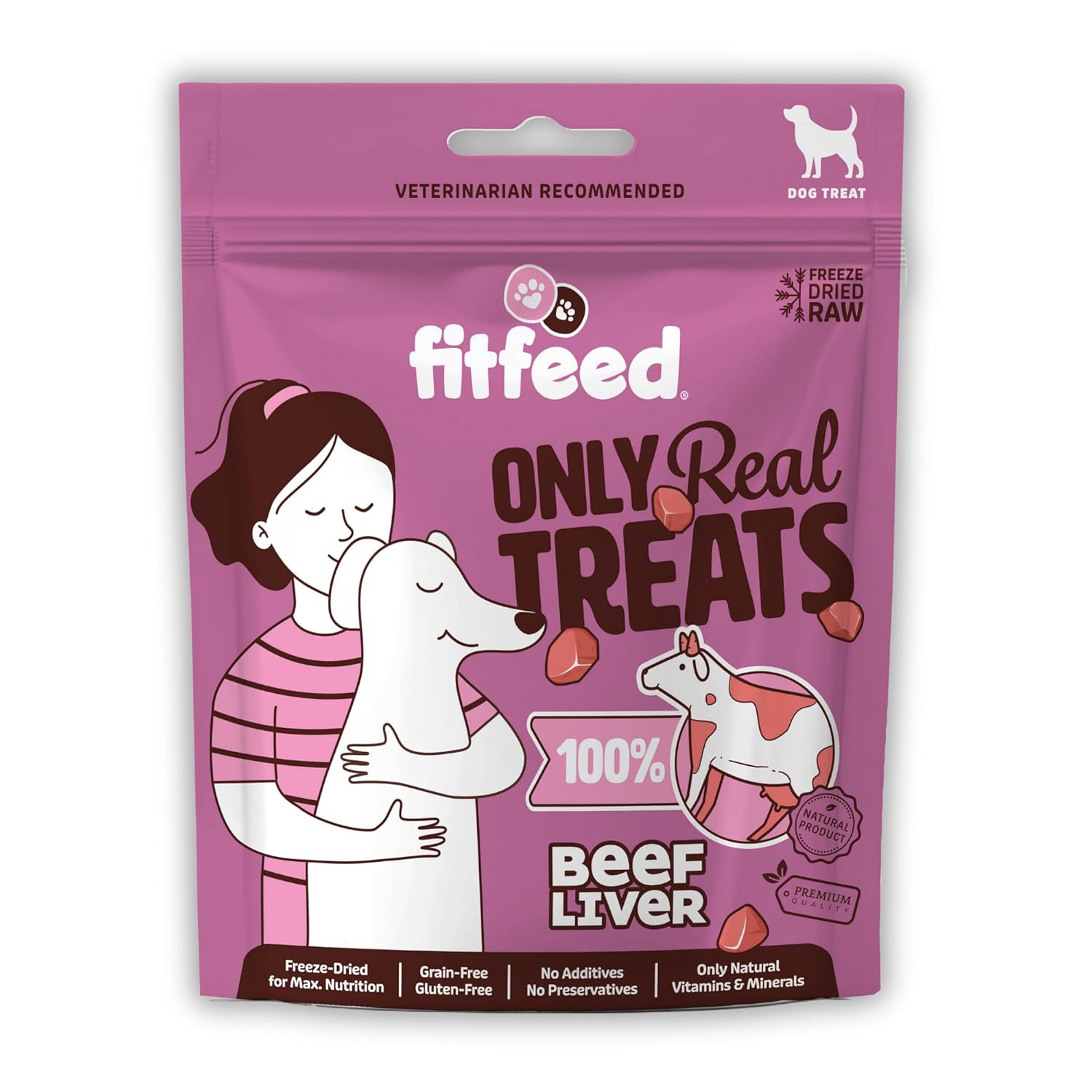 fitfeed Freeze-Dried Çiğ Dana Ciğer Köpek Ödül Maması 40g