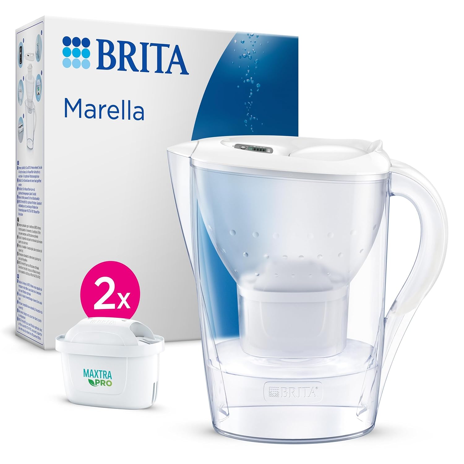 BRITA Marella Cool 2x Maxtra Pro All-In-1 Filtreli Su Arıtma Sürahisi Beyaz