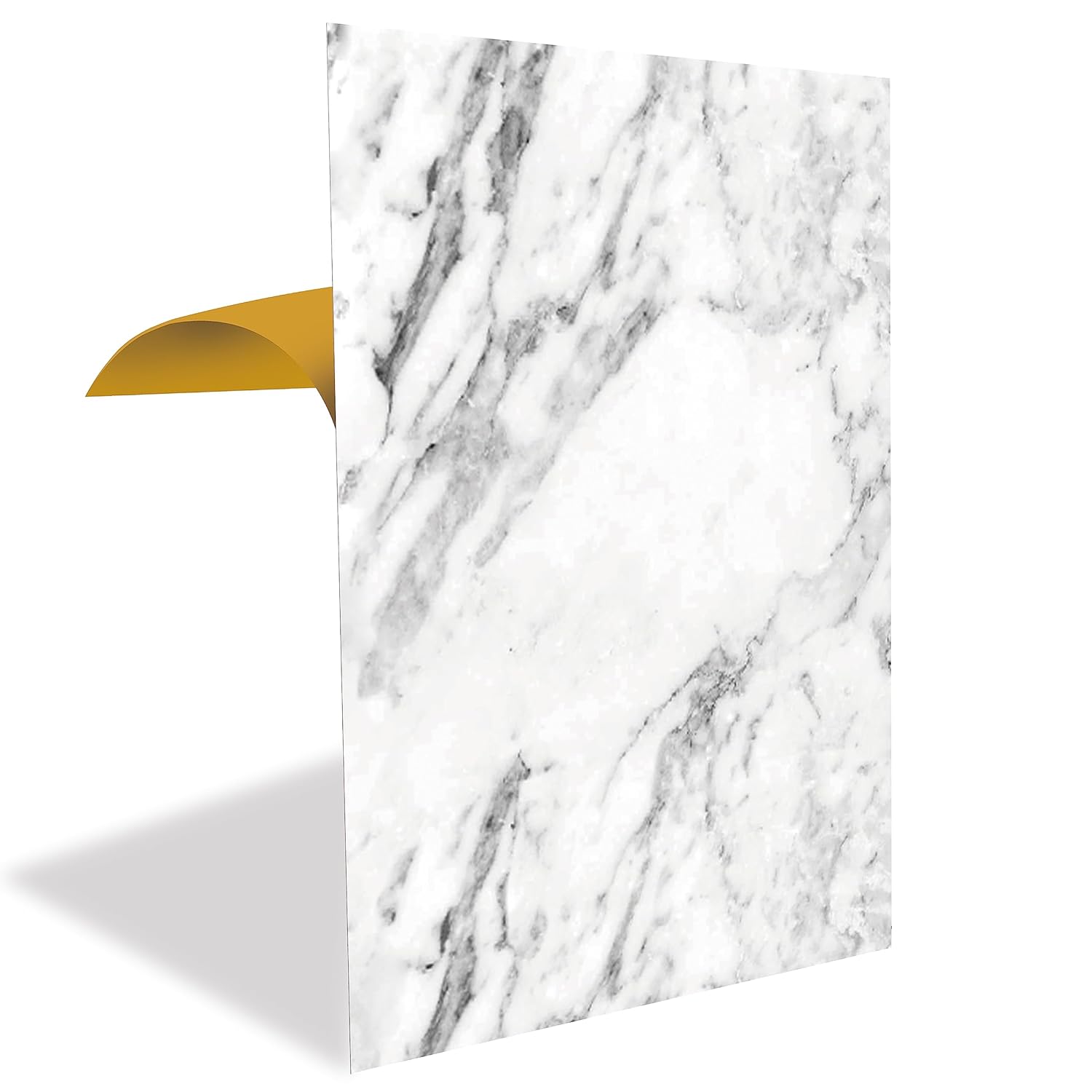 Tink Kendinden Yapışkanlı Beyaz Mermer Desenli PVC Panel, Yapışkanlı Yer Zemin Kaplama, Duvar Kaplama, Fayans Çıkartması 41x62 cm (4 Adet / 1 m²)