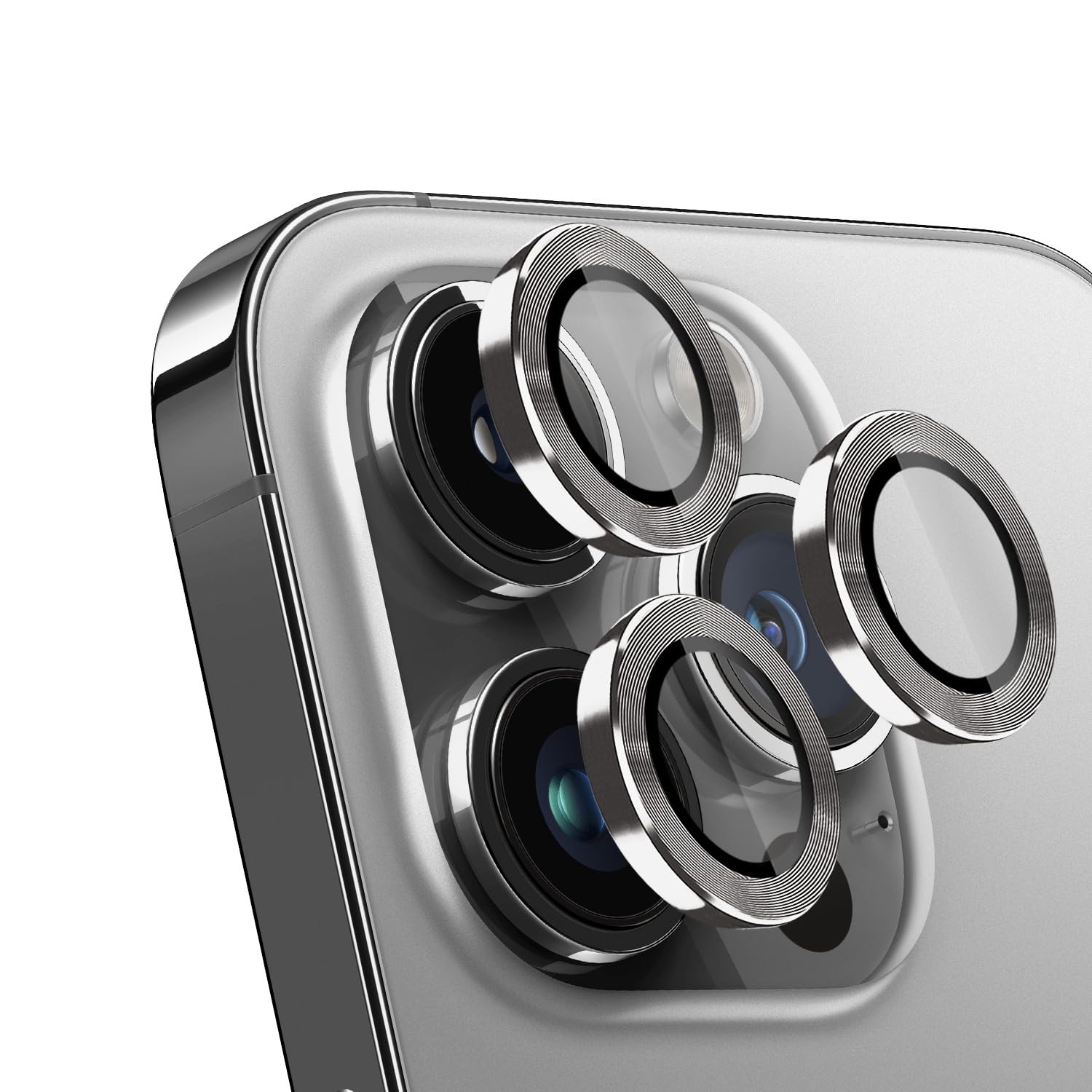 NewPole [3 Adet] iPhone 15 Pro/Pro Max Kamera Lens Koruyucu, Alüminyum 9H Temperli Cam Apple iPhone 15 Pro ve Pro Max için