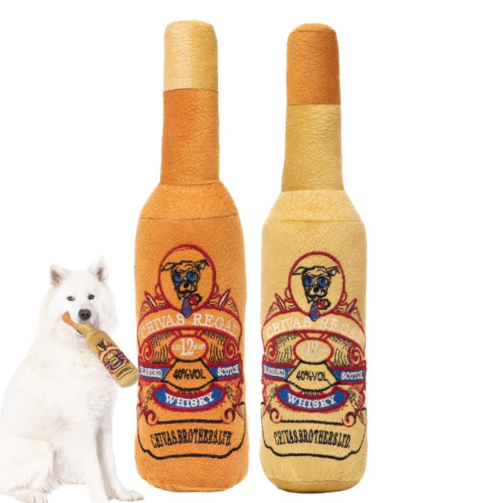 proud wave Köpek Oyuncağı 2 Adet Köpek Şişe Oyuncak Köpek Peluş Oyuncak Isırma Oyuncağı Büyük Boy