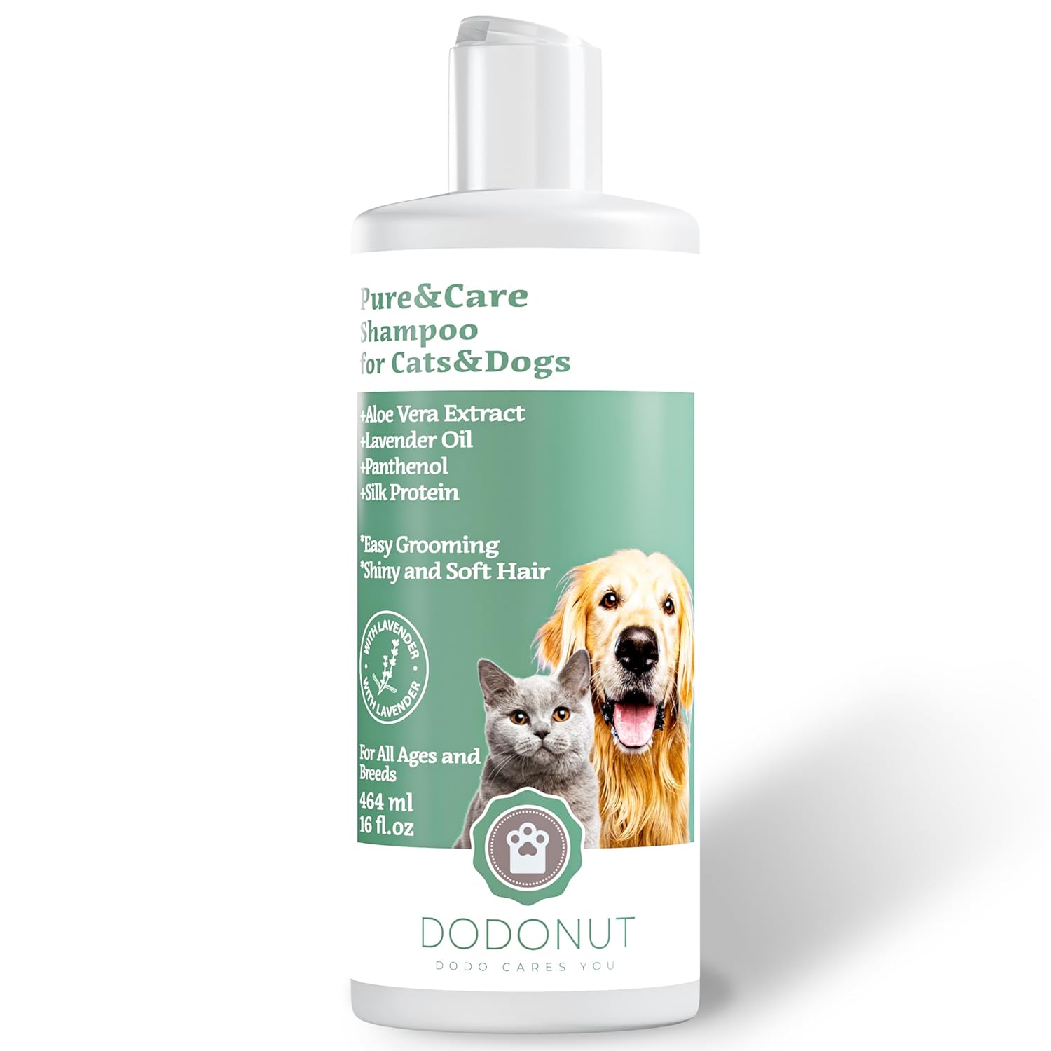 Dodonut Pure&Care Doğal Kedi ve Köpek Şampuanı, 464 ML