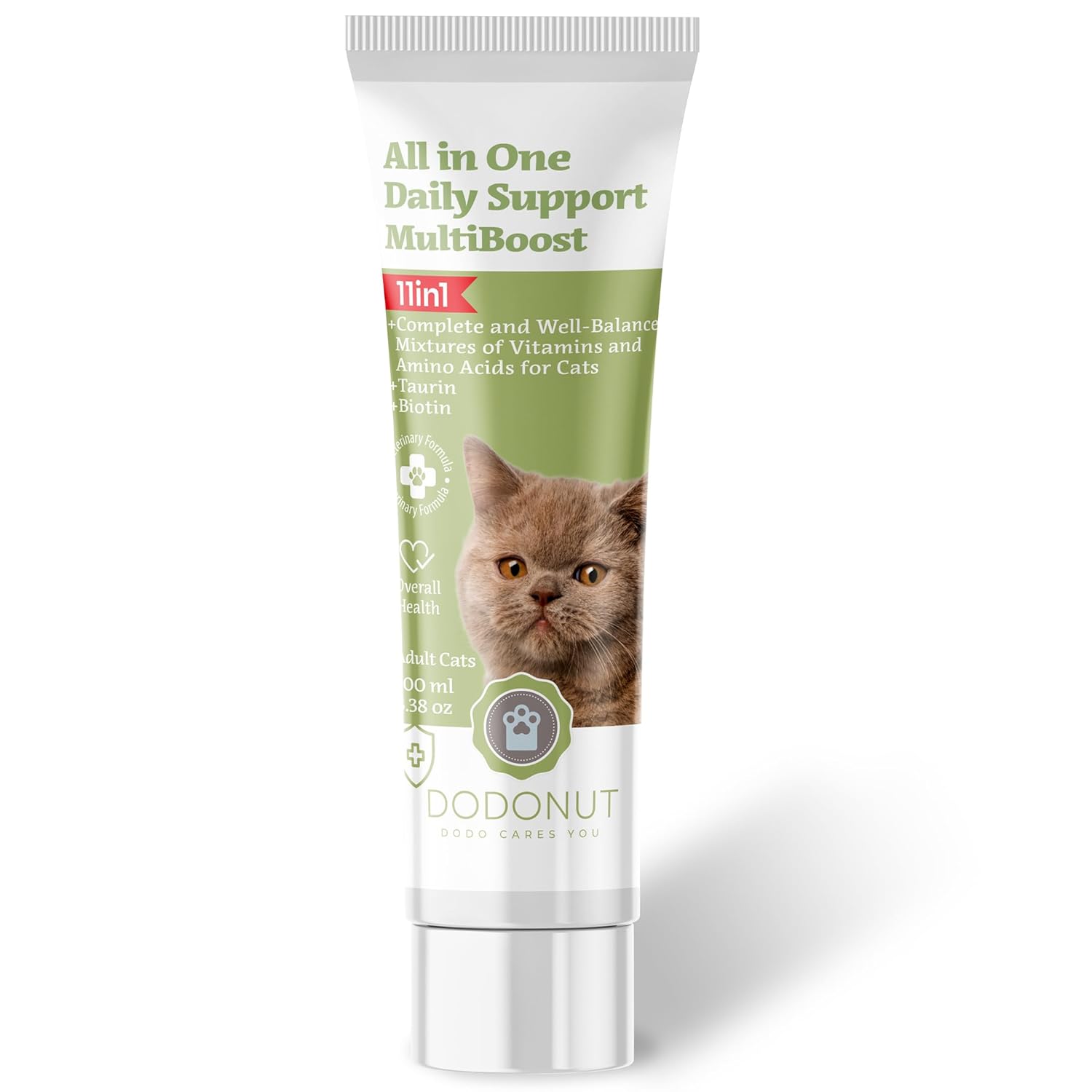 Dodonut MultiBoost Kedi 11in1 Multivitamin Malt Besin Takviyesi, 100 GR