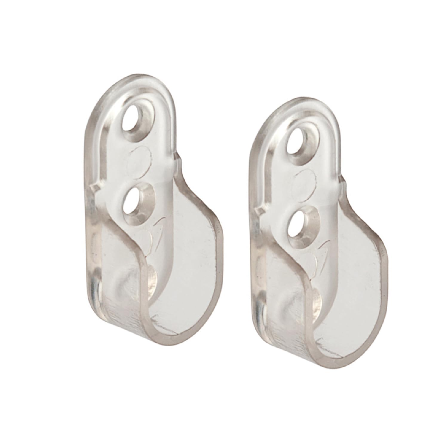 Badem10 Askı Flanşı Oval Dolap Elbise Askı Asma Aparatı Plastik Aparat 45 mm (2 ADET)