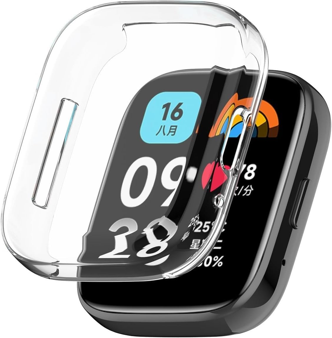 Nanospace Xiaomi Redmi Watch 3 Active İle Uyumlu Tam Koruma Silikon Kılıf Renkli Kasa (şeffaf)