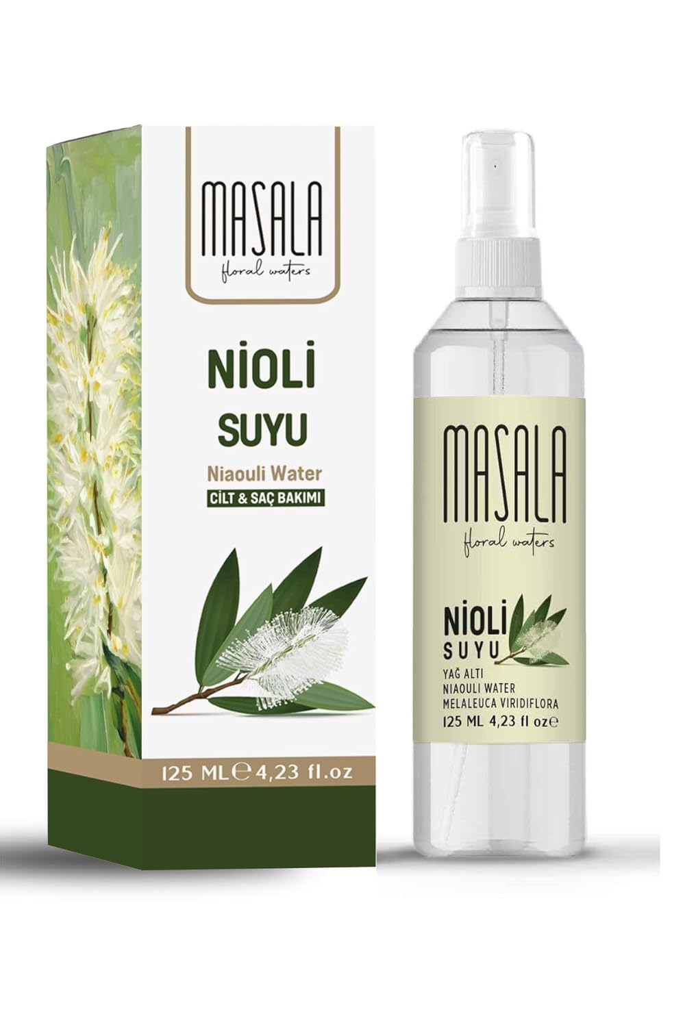 Masala Saf Nioli Suyu 125 ml%100 Doğal Yağlı Hidrosol - Tonik Niaouli Water Hydrosol Tonic