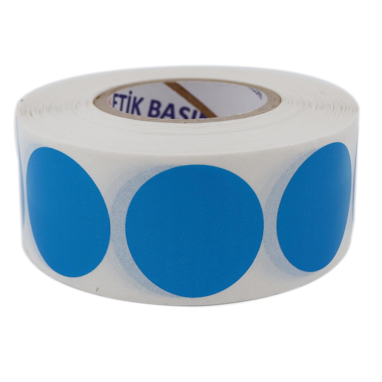 hazır etiketler , hazır al hızlı al PP Opak Daire İşaretleme Etiketi Rulo Etiket, 30mm x 30mm Çap 1000 Adet, Yuvarlak Mavi Renkli Zemin Baskılı Kontrol Etiketi, Endüstriyel ve Masaüstü Barkod yazıcılar ile uyumludur. (Mavi)