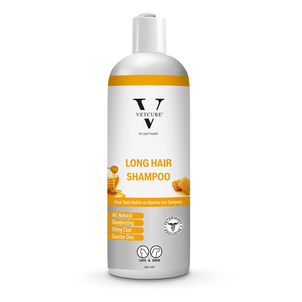 Vetcure Long Hair Kedi ve Köpekler İçin Ballı Uzun Tüylü Şampuan 400 ML