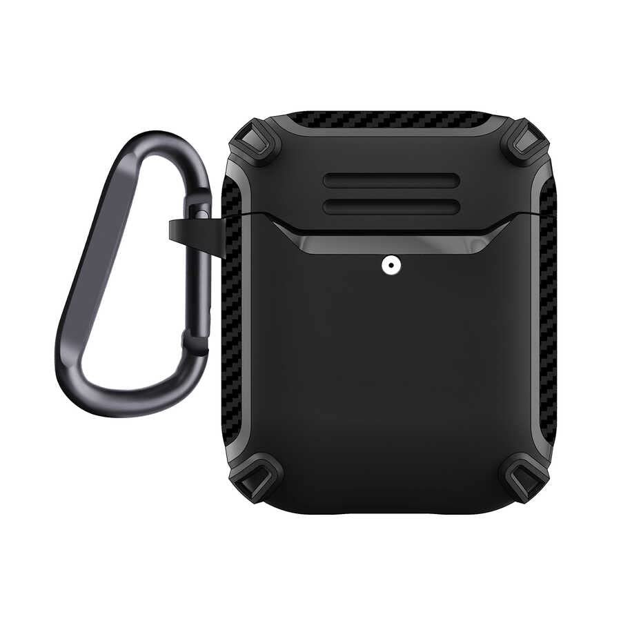 Coverzone Airpods Pro/Pro 2 ve 3.Nesil Uyumlu Kulaklık Kılıfı - Dayanıklı Fundamental Toz ve Kirden Koruyan Kılıf (Siyah)