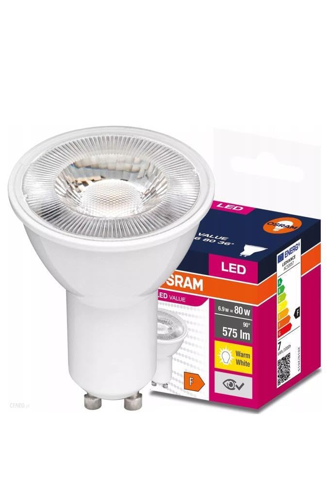 Osram Ledvalue 6,9W(80W) Par16 Led Spot Ampul Sıcak Beyaz 3000K - GU10 Duy