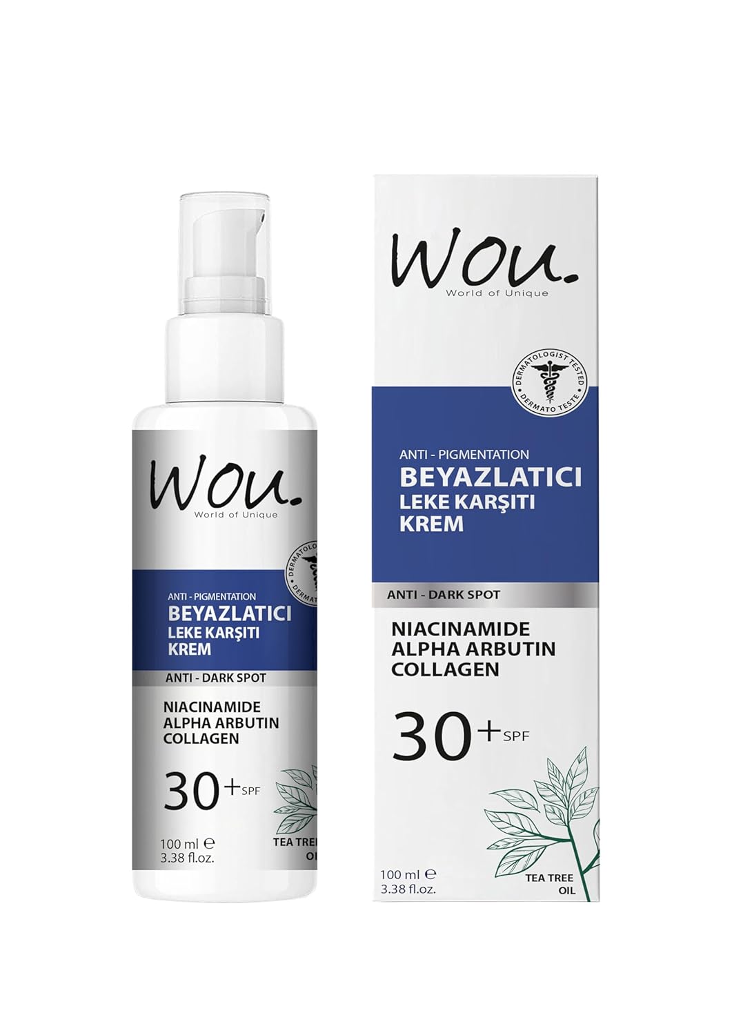 Wou. World Of Unique Anti Dark Spot Beyazlatıcı Leke Karşıtı, Niacinamide,alpha Arbutin, Collagen Krem Spf30 100ml