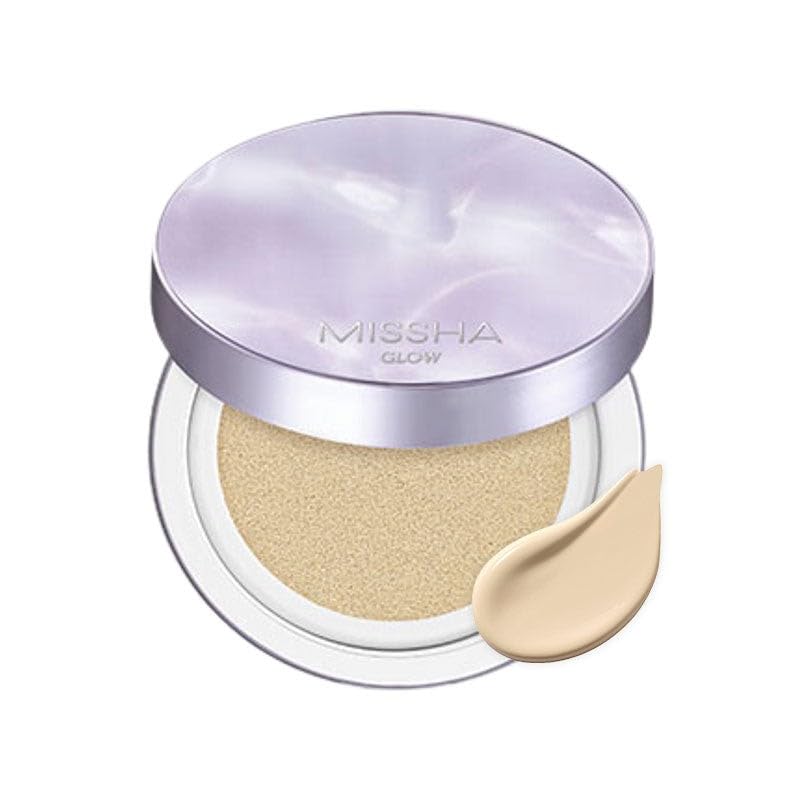 MISSHA Yoğun Kapatıcı, Nemli ve Parlak Bitişli Cushion Glow Layering Fit Cushion No.17 Ivory SPF50+/PA++++