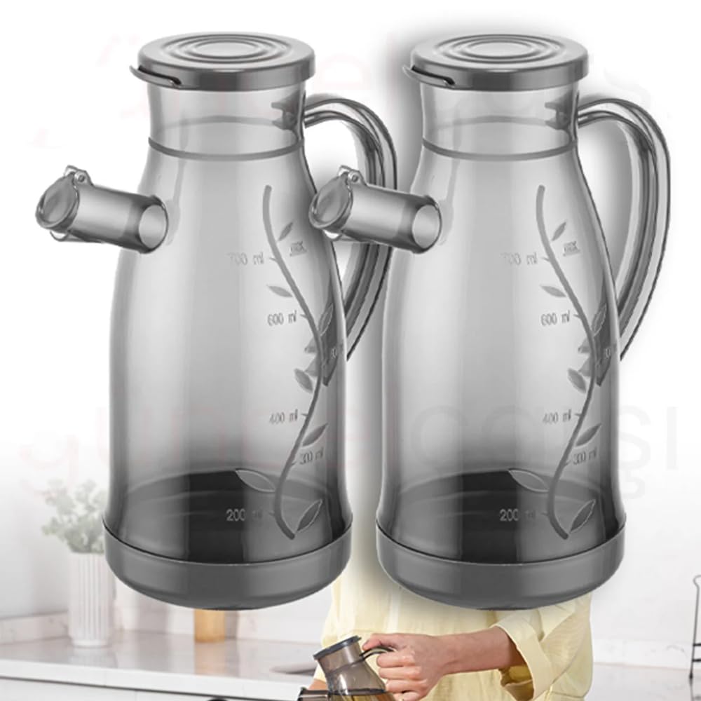 GüncelÇarşı 2 Adet Plastik Füme Yağlık, Sirkelik, Sosluk 700 ml Pratik Yağdanlık