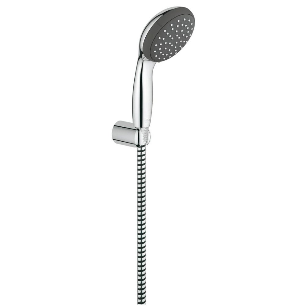 GROHE Vitalio Start 110 El Duşu Seti, 110mm Yuvarlak 1 Akışlı (Yağmur) El Duşu, Duş Başlığı Tutucu, 1750mm Duş Hortumu, Krom, 27944001