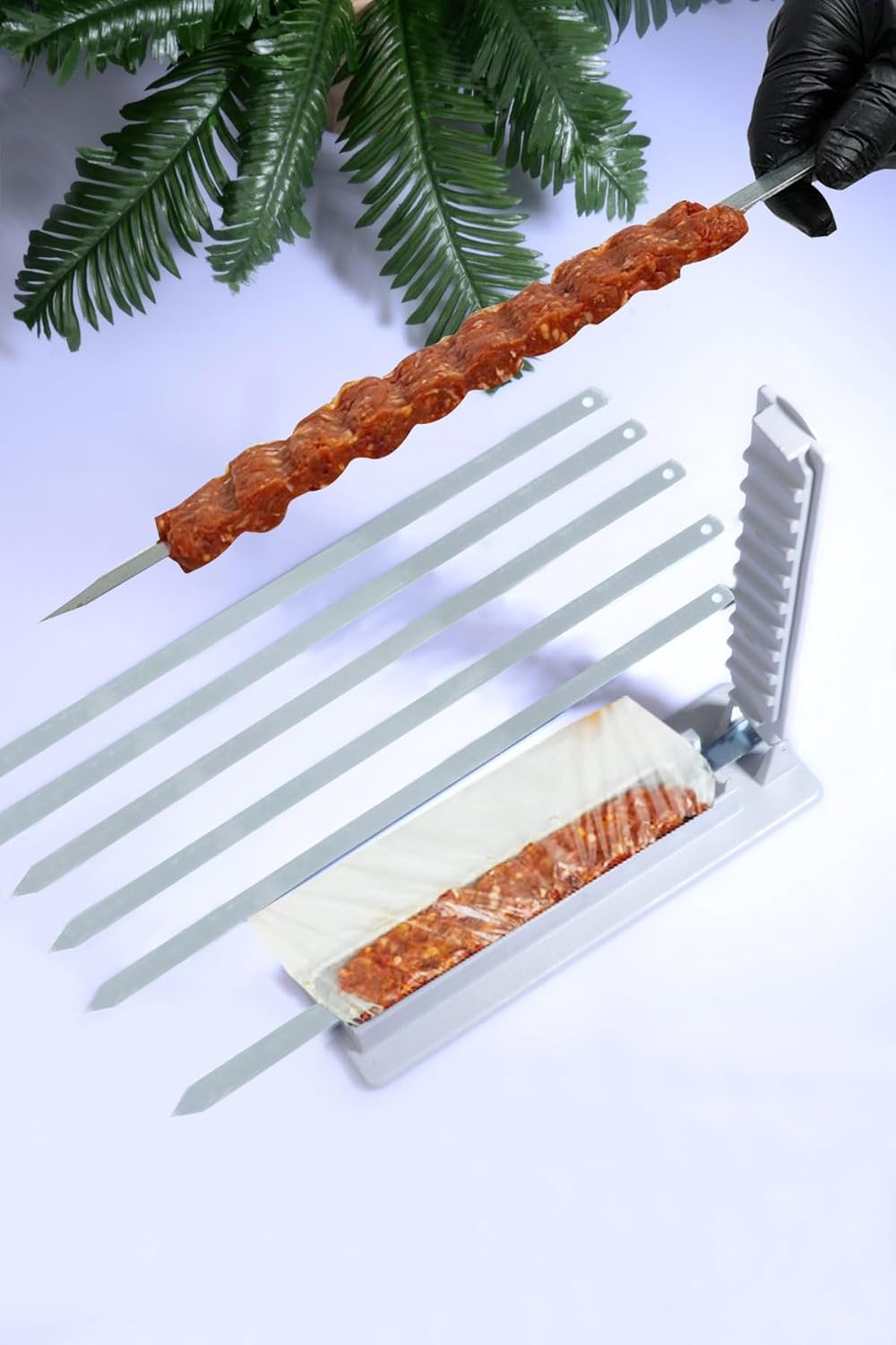 Rotanev 6 Adet Şiş Ve Kebapmatik Adana Urfa Kebap Kalıbı Aparatı Pratik Hızlı Kebap Makinesi Kutusu