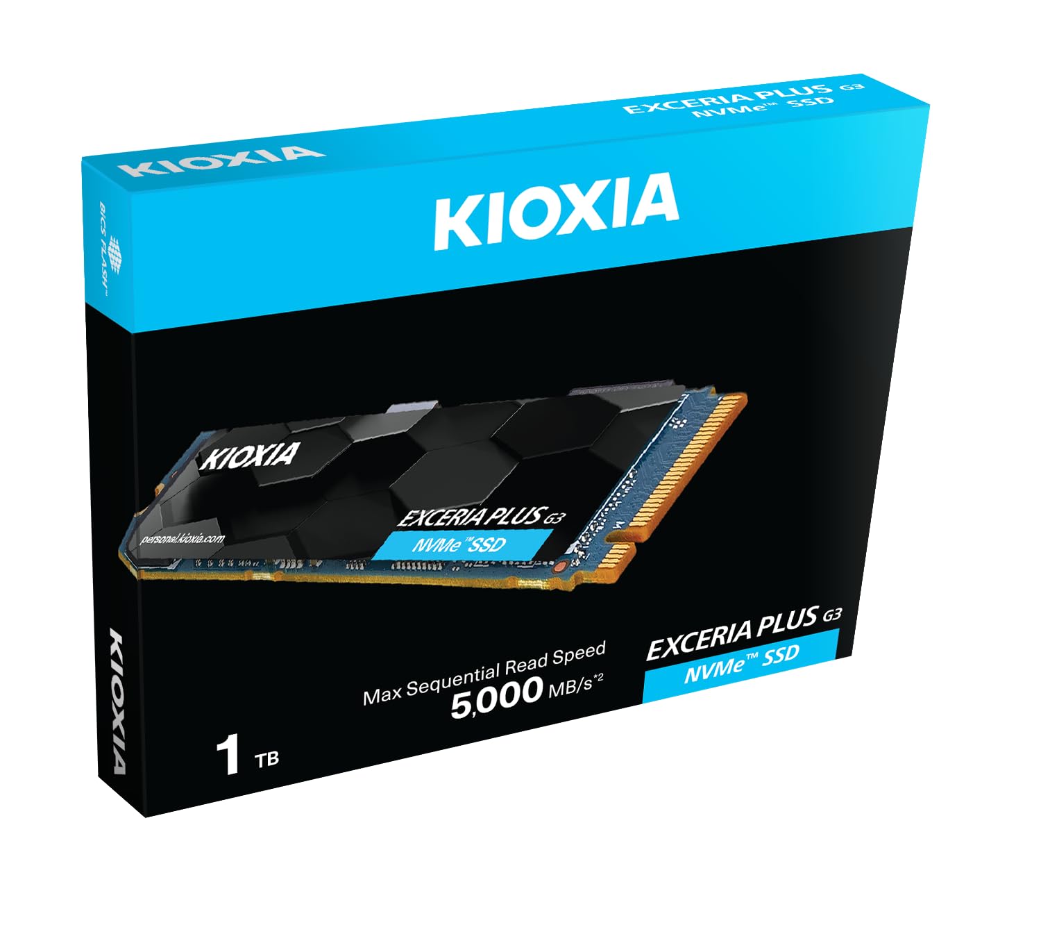KIOXIA EXCERIA PLUS G3 1TB NVMe SSD – M.2 2280, PCIe Gen4, 5000MB/s Okuma, 3900MB/s Yazma