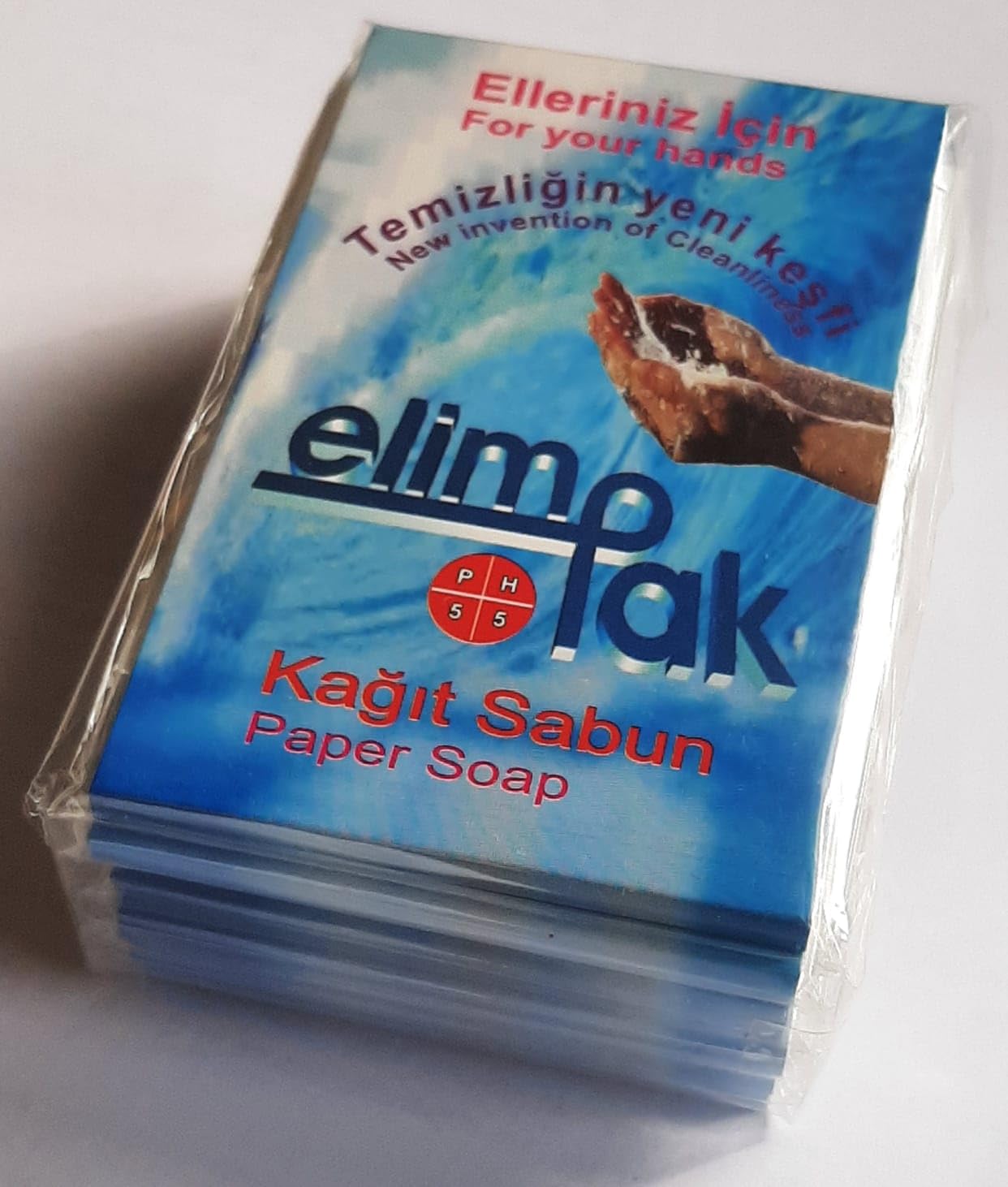 ELİMPAK-150 YAPRAK-ÇANTA, CEP TİPİ- KLASİK KAĞIT SABUN-10 LU AMBALAJ- HER BİRİ TEK KULLANIMLIK (10 * 15)150 YAPRAK-YERLİ ÜRETİM-ORTAK KULLANIM ALANLARINDA VE DIŞ MEKANLARDA KİŞİSEL HİJYEN SAĞLAR