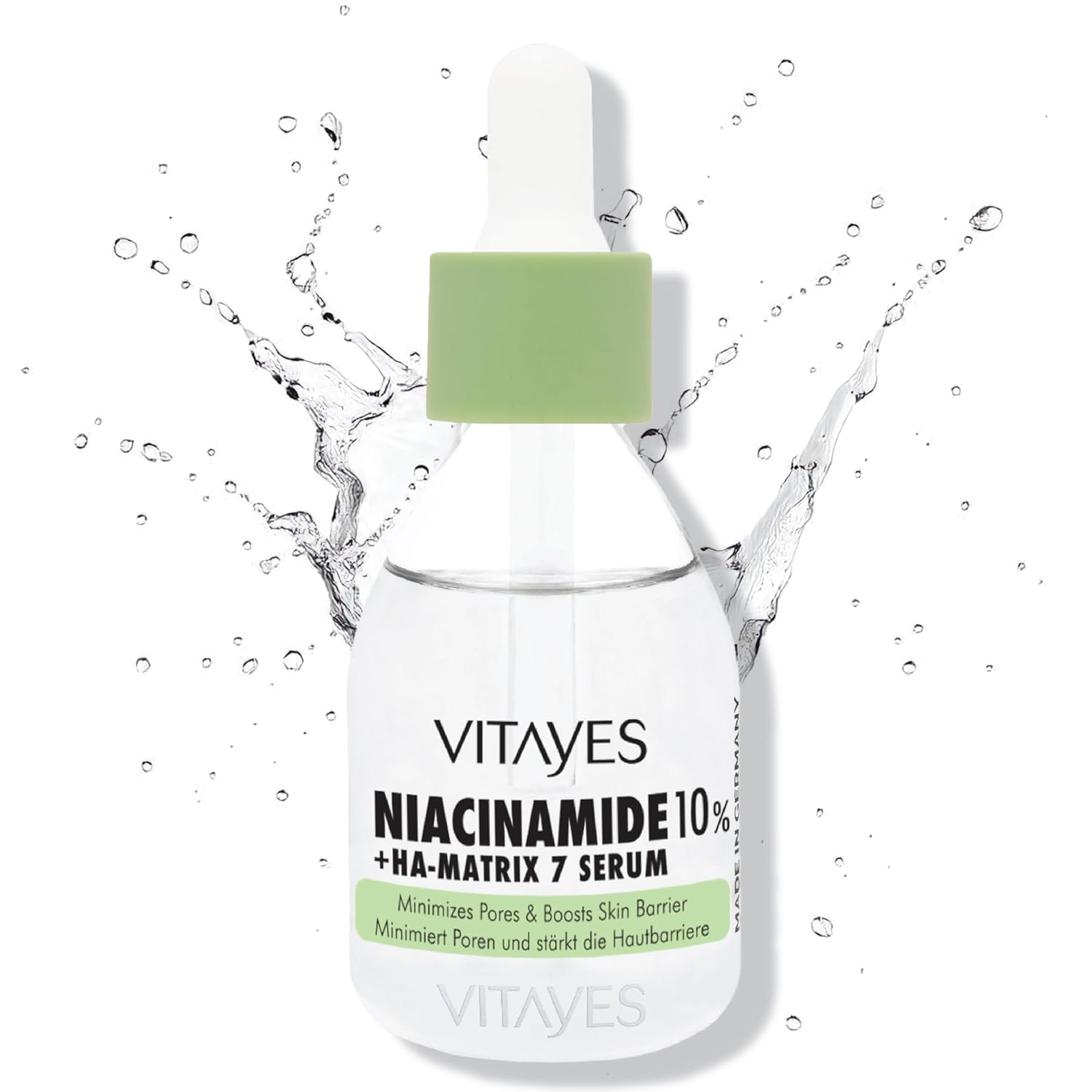 VITAYES Niacinamide%10 Ve Hyalüronik Asit Cilt Gözenek Sıkılaştırıcı Cilt Bariyeri Güçlendirici Serum, 30 ml