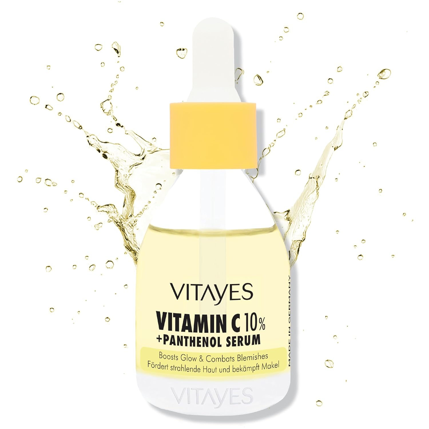 VITAYES C Vitamini%10 Ve Panthenol Cilt Tonu Eşitleyici Leke Karşıtı Aydınlatıcı Nemlendirici Serum, 30 ml
