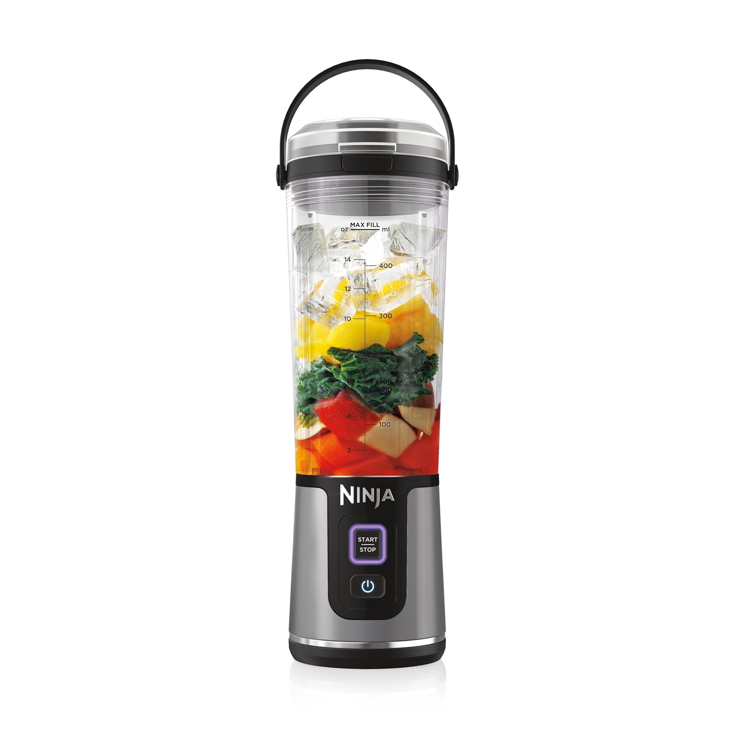 Ninja Blast Taşınabilir Şarjlı Blender, 530 Ml Karıştırma Haznesi, Sızdırmaz Kapak, Güçlü Mini Blender, Kablosuz Ve Şarj Edilebilir, USB-C, Buz Ve Meyve Parçalayabilir, Siyah