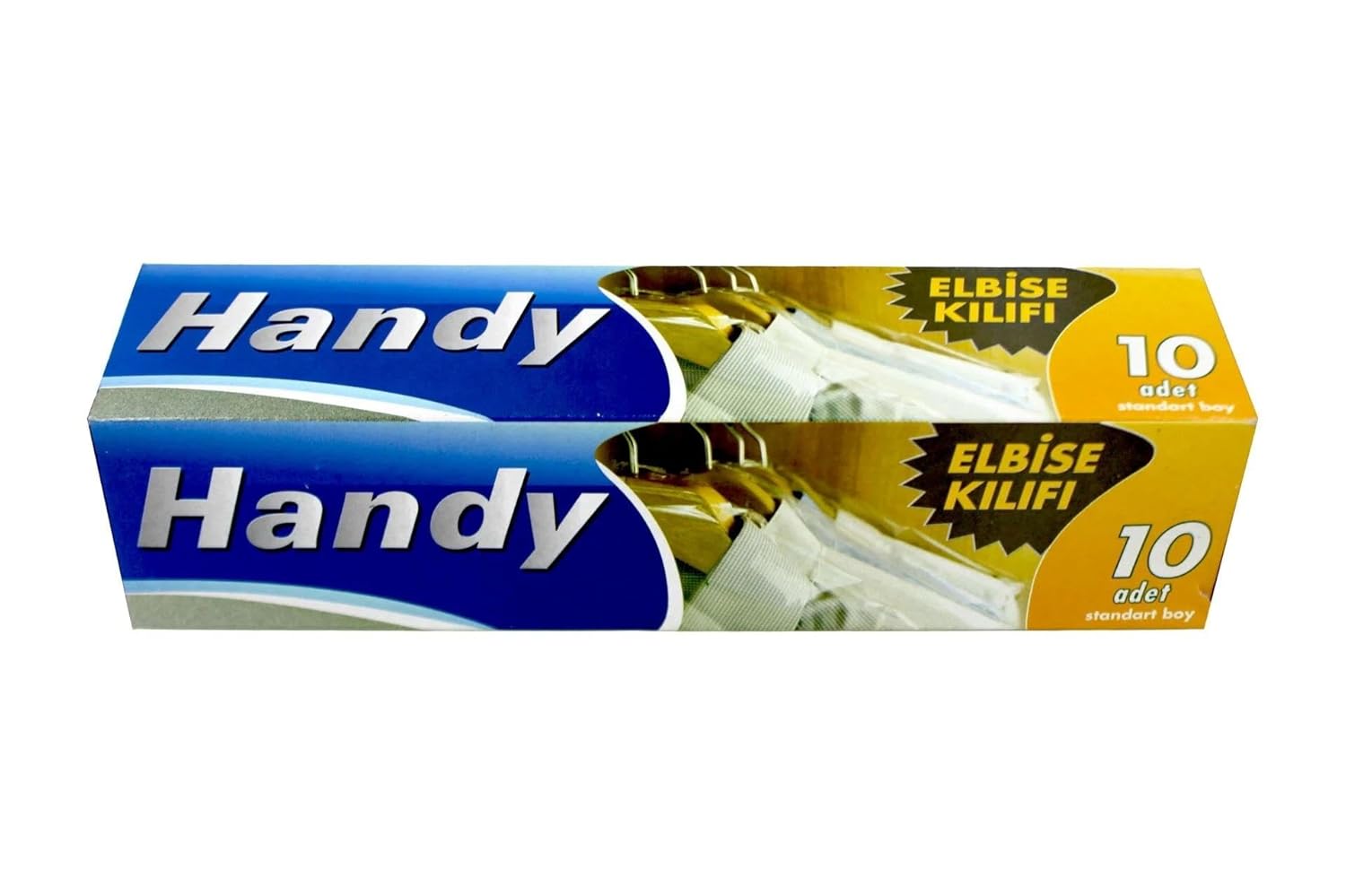 Handy Vakumsuz Şeffaf Giyisi Elbise Ceket Mont Askı Kılıfı Poşeti Torbası - 10 Adetlik 1 Kutu