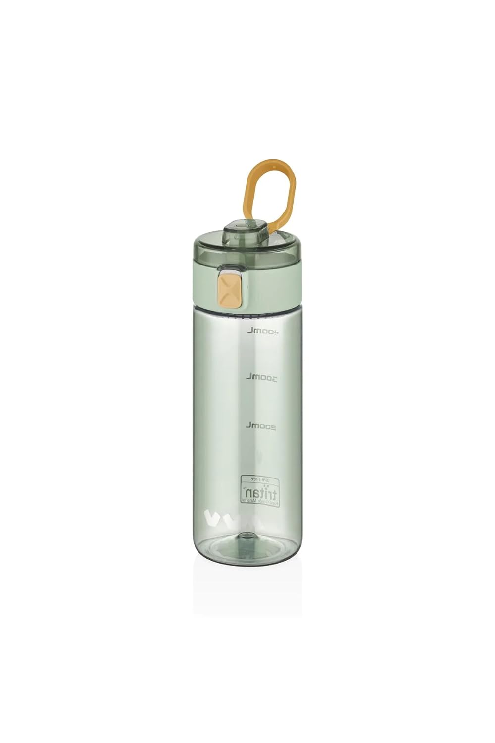 TKK 450ml Taşıma Kulplu Kilitlenebilir Kapak Ölçü Skalalı Rahat İçim Tritan Spor Matara (Yeşil)
