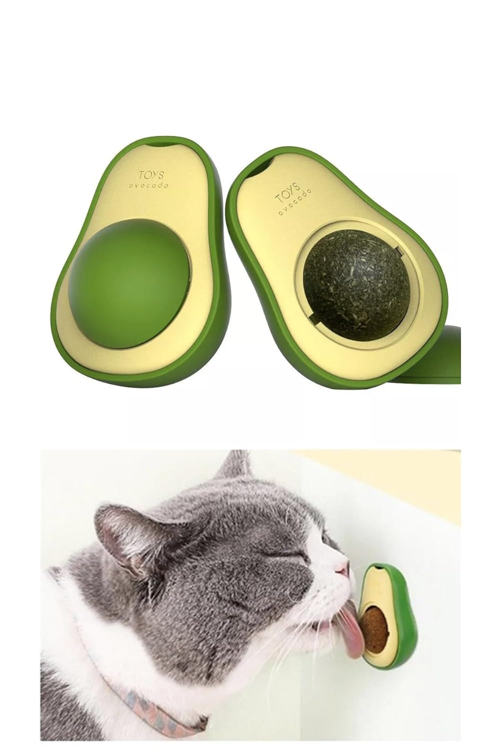EveFix Avakado Kedi Naneli Catnip 360 Derece Dönebilen Yalama Oyun Topu