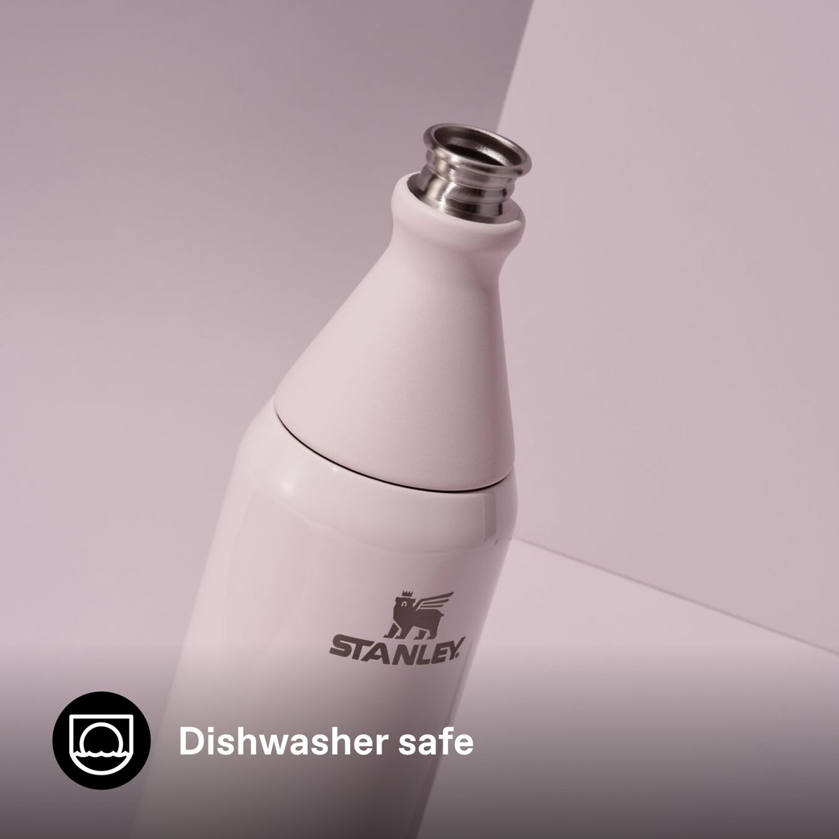 STANLEY All Day Slim Soğuk Su Termosu 0.60 Litre - Pembe Kuvars (Rose Quartz) | Paslanmaz Çelik