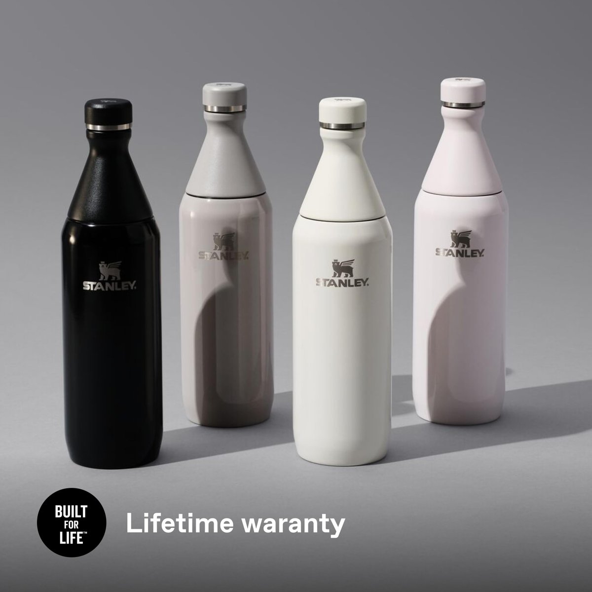 STANLEY All Day Slim Soğuk Su Termosu 0.60 Litre - Pembe Kuvars (Rose Quartz) | Paslanmaz Çelik